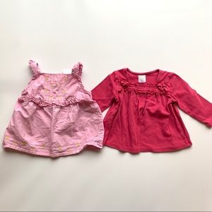 GYMBOREE Pink Dress and Shirt 12-18m